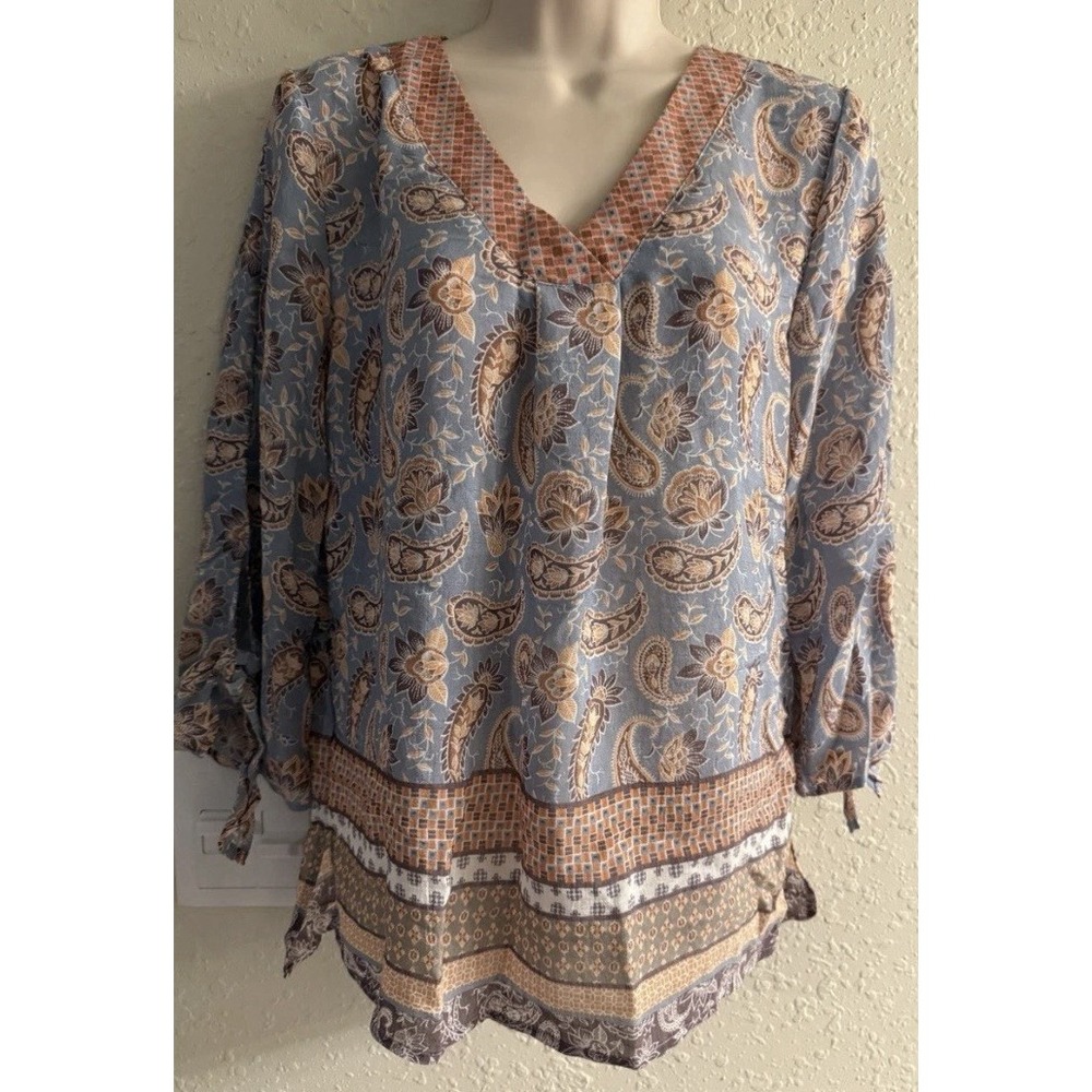 Large Fred David Multi Casual Top #1043*8**
